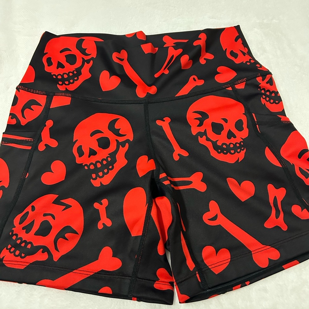 Constantly Varied Gear Black and Red Skull Shorts
